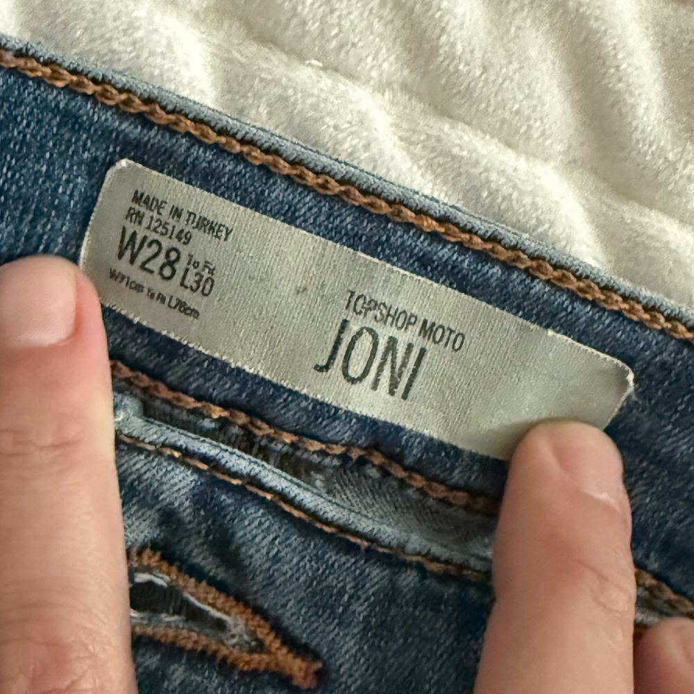 Topshop High Rise Blue Jeans - Picture 3 of 3